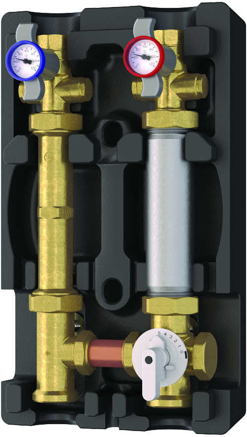 Լրակազմ խառնիչ եռընթաց փականով 1" 1/2 M x 1" F Giacomini-R586RY112