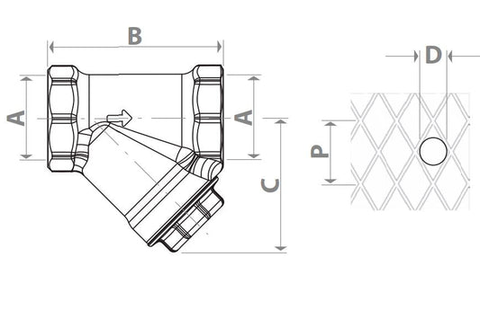 Զտիչ ջրի ցանցավոր մագնիսով DN 20 3/4" PN 30 Giacomini-R74MY004,
Զտիչ ջրի ցանցավոր մագնիսով DN 15 1/2" PN 30 Giacomini-R74MY003